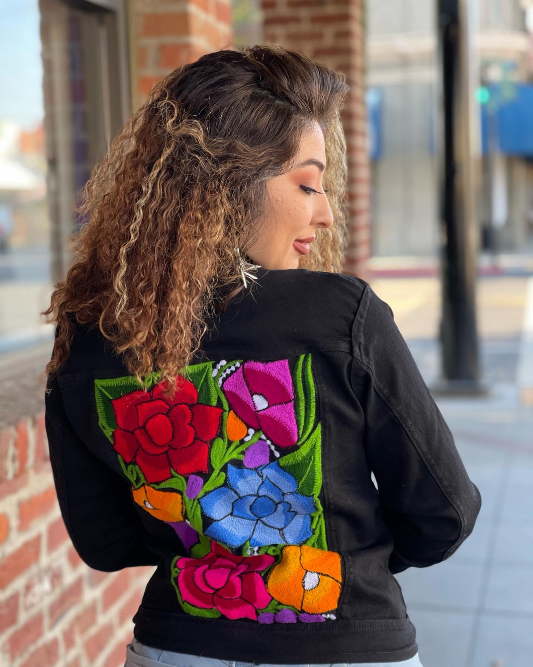 Embroidered jean jacket